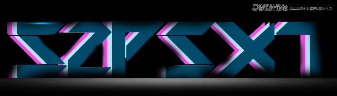 Photoshop设计光彩斑斓的立体字教程