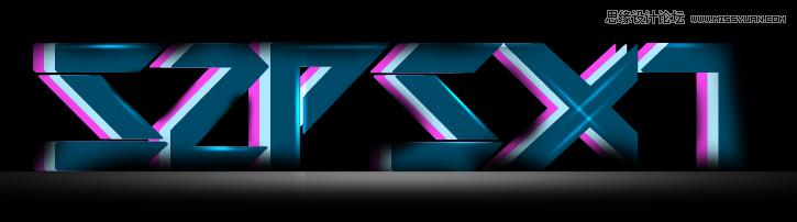 Photoshop设计光彩斑斓的立体字教程