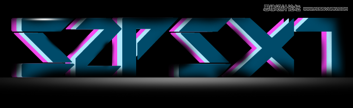 Photoshop设计光彩斑斓的立体字教程