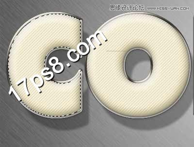 Photoshop制作吊线布纹字教程