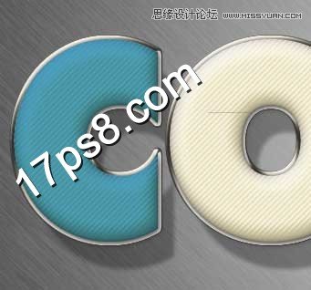 Photoshop制作吊线布纹字教程