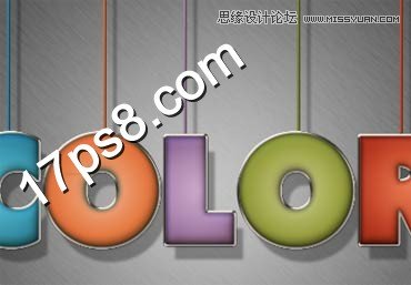 Photoshop制作吊线布纹字教程