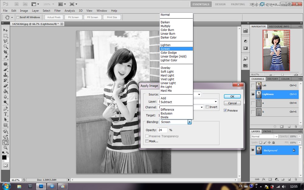 Photoshop调出漂亮MM日系淡雅风格效果