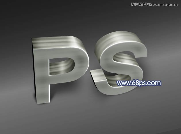 Photoshop制作大气质感的立体字教程