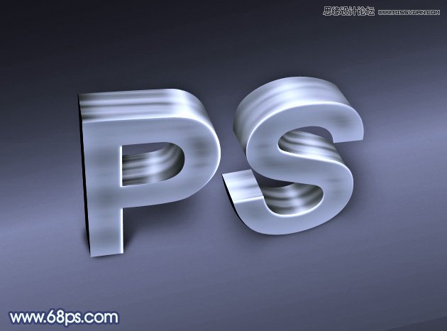 Photoshop制作大气质感的立体字教程