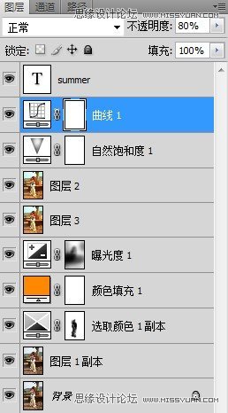 Photoshop调出公园女孩质感的黄色调效果