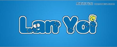 Photoshop制作哆啦A梦卡通艺术字教程