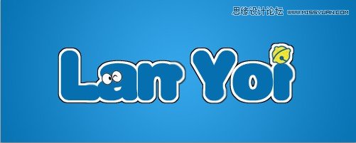 Photoshop制作哆啦A梦卡通艺术字教程