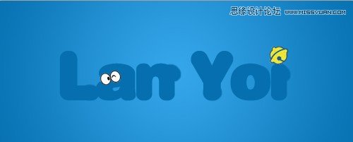 Photoshop制作哆啦A梦卡通艺术字教程