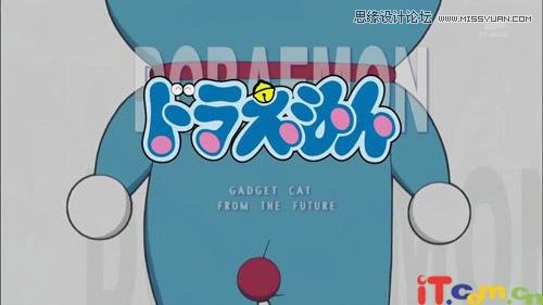 Photoshop制作哆啦A梦卡通艺术字教程