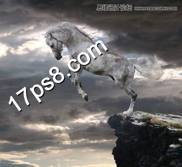 Photoshop合成跳崖轻生的千里马教程