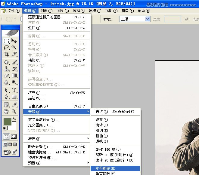 Photoshop简单制作对称照片新手教程