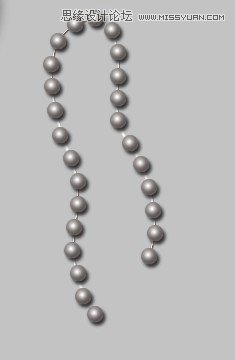 Photoshop制作红色复古金边链坠字效果