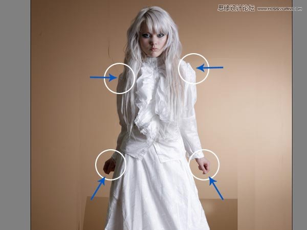 Photoshop合成纯白的超现实人像教程