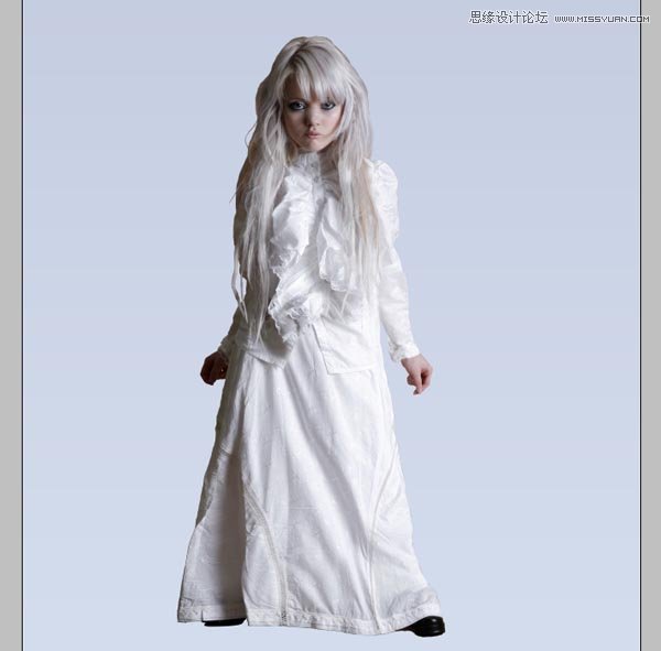 Photoshop合成纯白的超现实人像教程