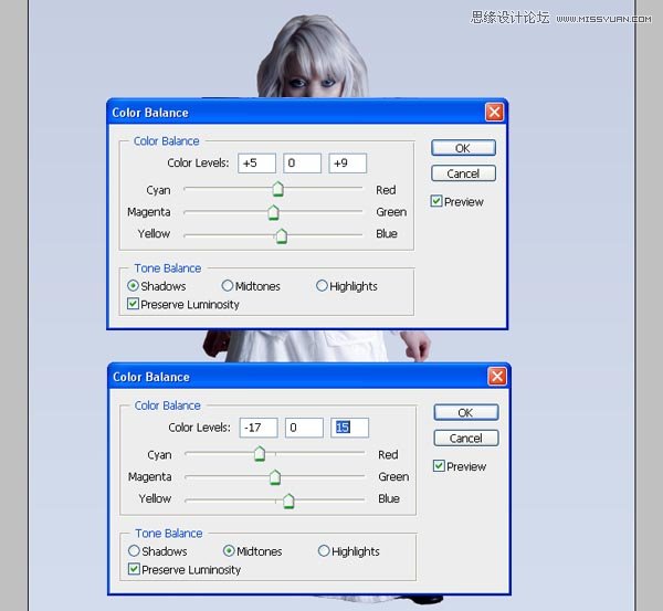 Photoshop合成纯白的超现实人像教程