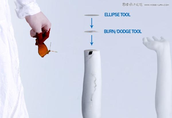 Photoshop合成纯白的超现实人像教程