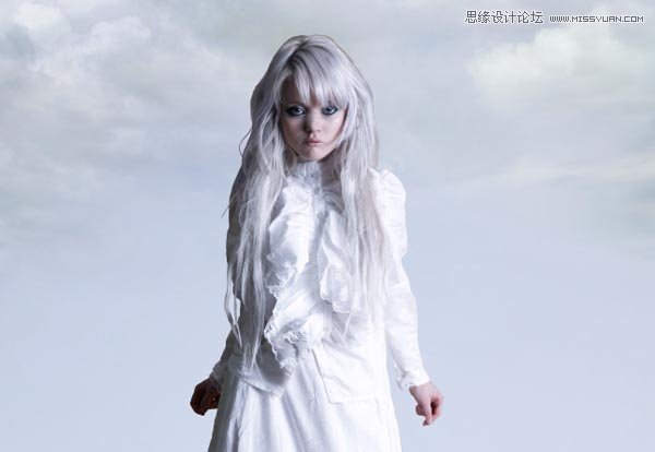 Photoshop合成纯白的超现实人像教程