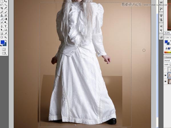 Photoshop合成纯白的超现实人像教程