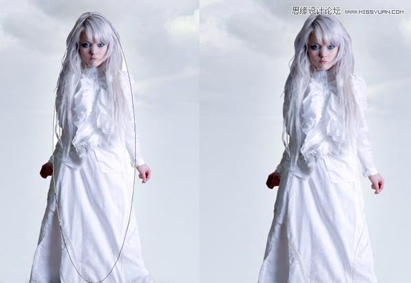 Photoshop合成纯白的超现实人像教程