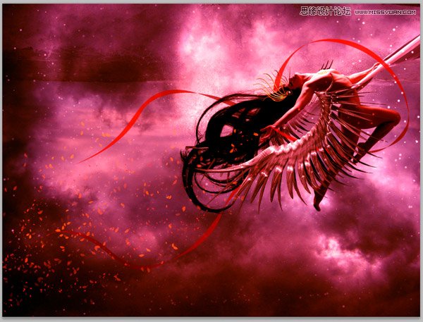 Photoshop合成在空中飞舞的天使舞者