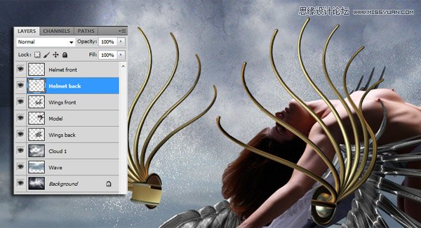 Photoshop合成在空中飞舞的天使舞者