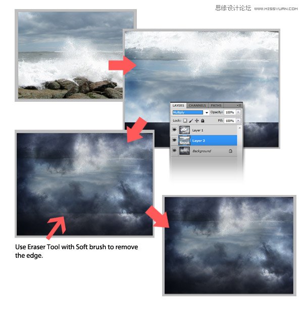 Photoshop合成在空中飞舞的天使舞者