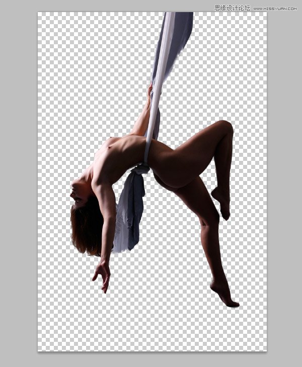 Photoshop合成在空中飞舞的天使舞者