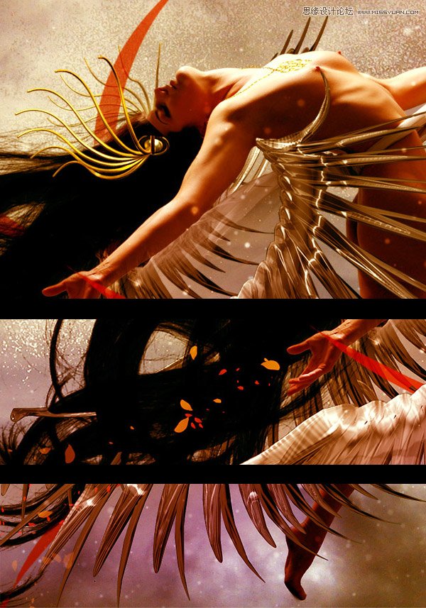 Photoshop合成在空中飞舞的天使舞者