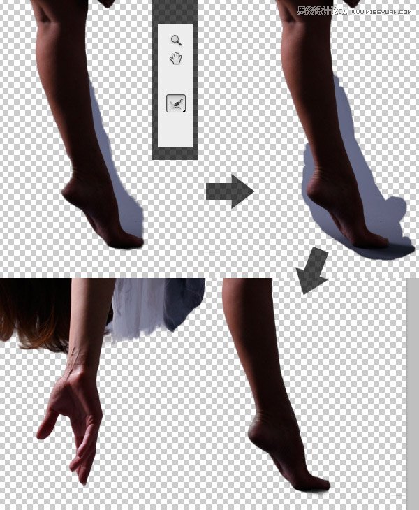 Photoshop合成在空中飞舞的天使舞者