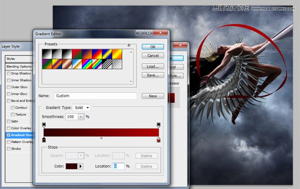 Photoshop合成在空中飞舞的天使舞者