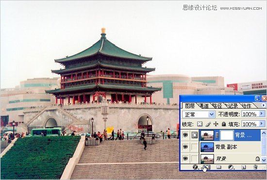 Photoshop两种方法给灰暗外景照片换天空教程