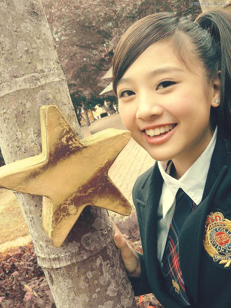 Photoshop调出可爱美女漂亮的暖色效果
