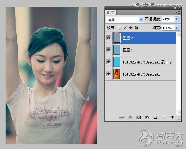 Photoshop巧用平均模糊法纠正偏色照片实例