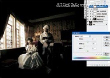 Photoshop调出欧洲中世纪复古婚纱照后期效果