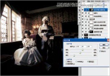 Photoshop调出欧洲中世纪复古婚纱照后期效果