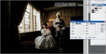 Photoshop调出欧洲中世纪复古婚纱照后期效果