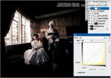 Photoshop调出欧洲中世纪复古婚纱照后期效果
