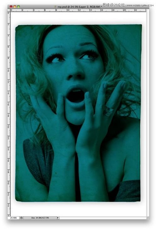 Photoshop与AI结合把人像处理成复古海报效果