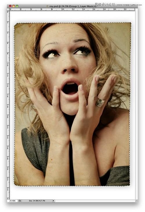 Photoshop与AI结合把人像处理成复古海报效果