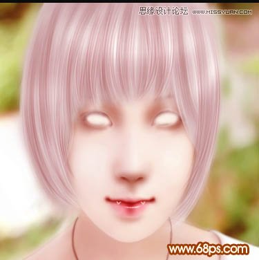 Photoshop给美女制作彩妆手绘教程