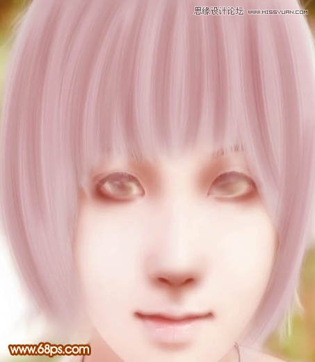 Photoshop给美女制作彩妆手绘教程