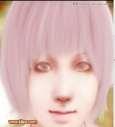 Photoshop给美女制作彩妆手绘教程