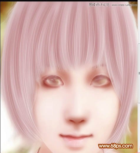 Photoshop给美女制作彩妆手绘教程