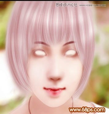 Photoshop给美女制作彩妆手绘教程