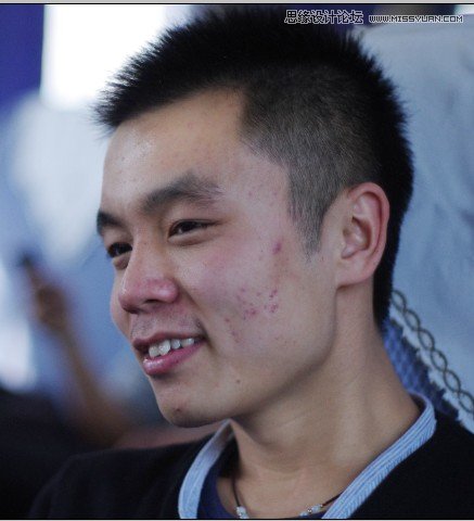 Photoshop快速给男生照片美容去痘和提亮