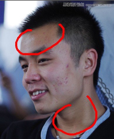 Photoshop快速给男生照片美容去痘和提亮