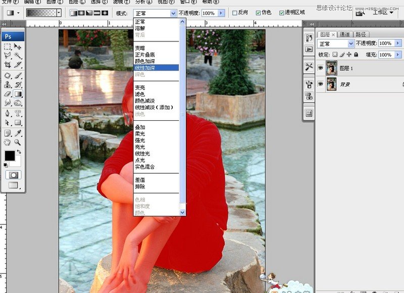Photoshop用线性加深拉出漂亮的虚化背景