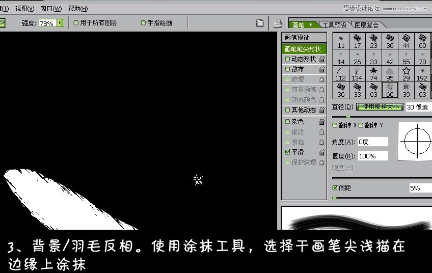 Photoshop制作漂亮羽毛扇子效果