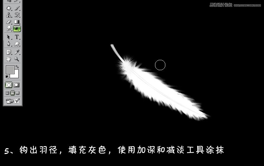 Photoshop制作漂亮羽毛扇子效果